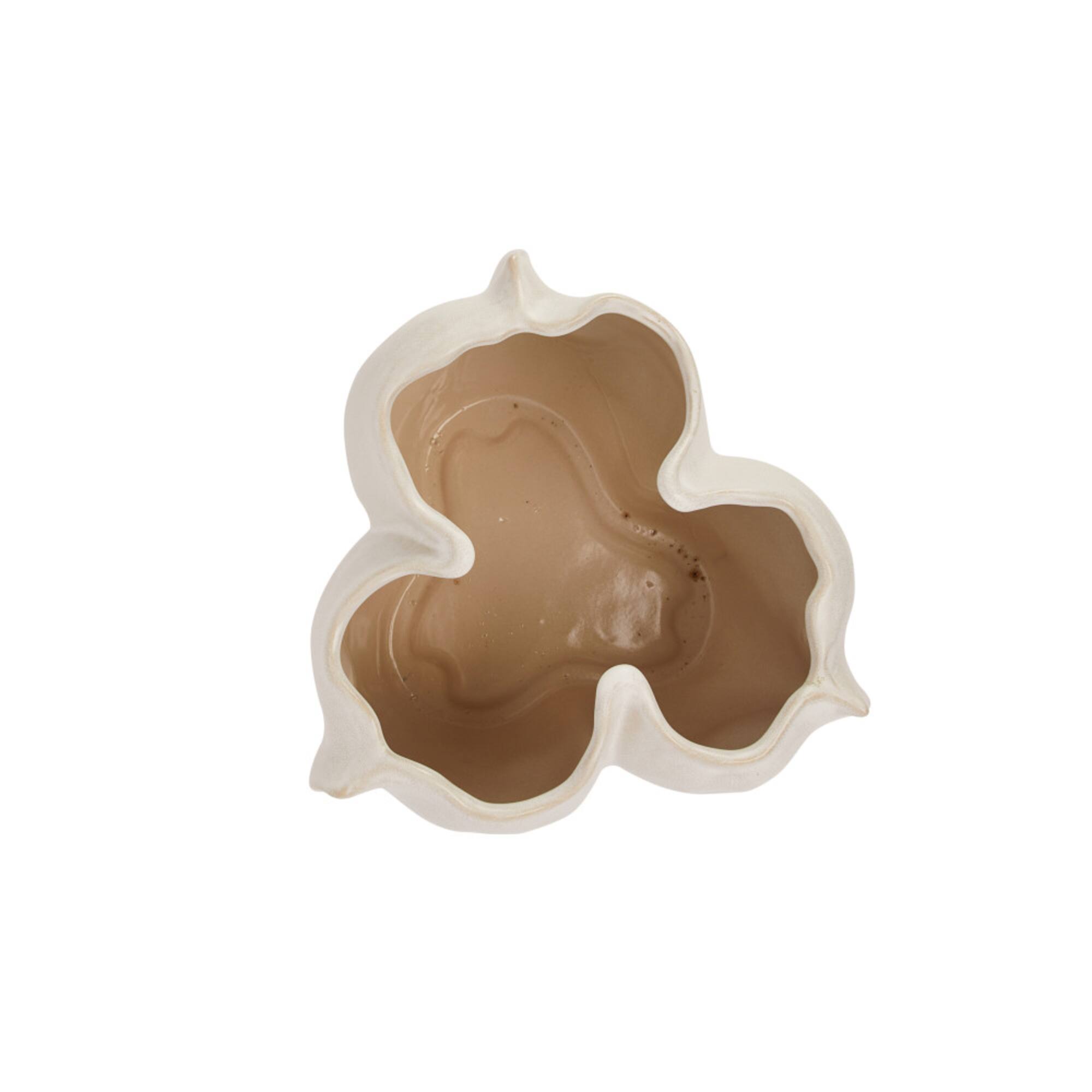 Hello Honey® 13" Natural Modern Organically Shaped Stoneware Planter